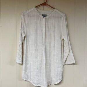 Liz Claiborne Womens Crinkle Rayon Polyester Tunic Size S, linen